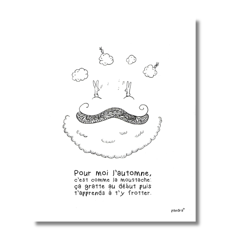 Carte La moustache c'est comme l'automne