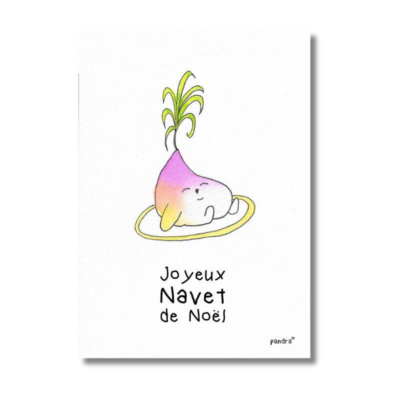 Carte Joyeux navet de Noël