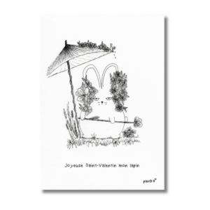 Carte Joyeuse St Valentin mon lapin