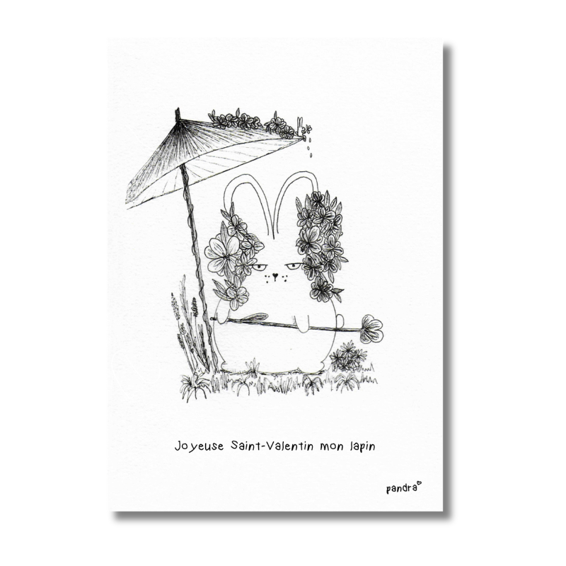 Carte Joyeuse St Valentin mon lapin