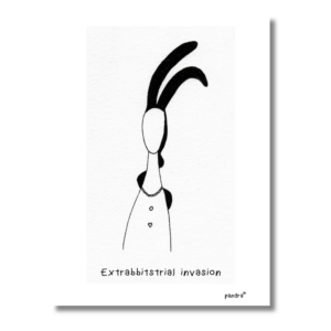 Carte George Condo extraterrestrial rabbit