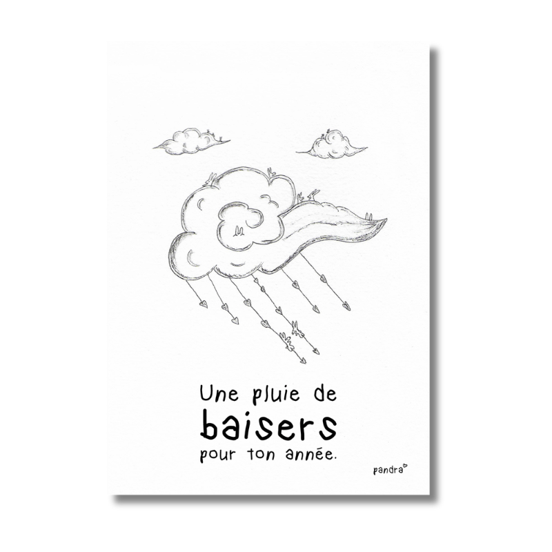 Carte Une pluie de baisers